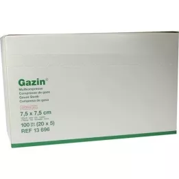 GAZIN Γάζες 7,5x7,5 cm αποστειρωμένες 12x medium, 20X5 τεμ