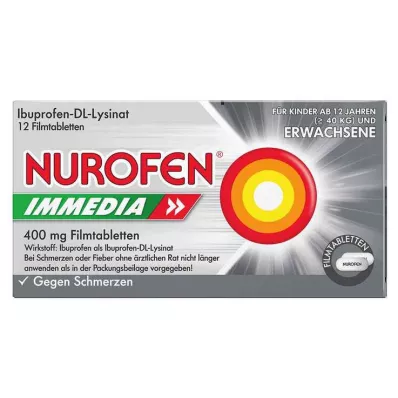 NUROFEN Immedia 400 mg επικαλυμμένα με λεπτό υμένιο δισκία, 12 τεμ NUROFEN Immedia 400 mg επικαλυμμένα με λεπτό υμένιο δισκία, 12 τεμ