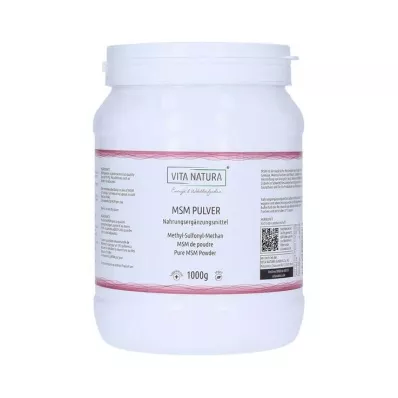 MSM PULVER Μεθυλοσουλφονυλομεθάνιο σε σκόνη, 1000 g