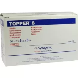 TOPPER 8 Compr.5x5 cm αποστειρωμένα, 60X2 τεμ