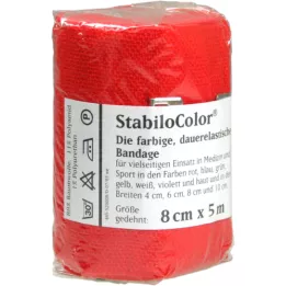 BORT Επίδεσμος StabiloColor 8 cm κόκκινος, 1 τεμάχιο