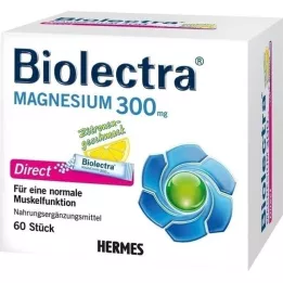 BIOLECTRA Μαγνήσιο 300 mg Direct Lemon Sticks, 60 τεμάχια