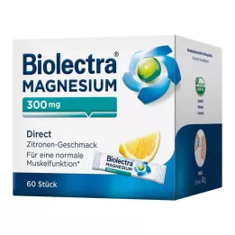 BIOLECTRA Μαγνήσιο 300 mg Direct Lemon Sticks, 60 τεμάχια