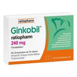 GINKOBIL-ratiopharm 240 mg επικαλυμμένα με λεπτό υμένιο δισκία, 30 τεμάχια