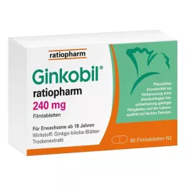 GINKOBIL-ratiopharm 240 mg επικαλυμμένα με λεπτό υμένιο δισκία, 60 τεμάχια
