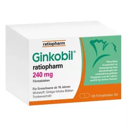 GINKOBIL-ratiopharm 240 mg επικαλυμμένα με λεπτό υμένιο δισκία, 120 τεμάχια