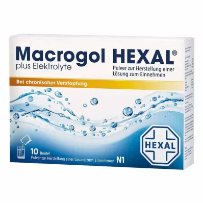 Macrogol HEXAL plus electrolytes σκόνη, 10 τεμ