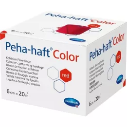 PEHA-HAFT Έγχρωμη ταινία στερέωσης χωρίς λάτεξ 6 cmx20 m κόκκινη, 1 τεμάχιο