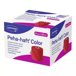 PEHA-HAFT Έγχρωμη ταινία στερέωσης χωρίς λάτεξ 6 cmx20 m κόκκινη, 1 τεμάχιο