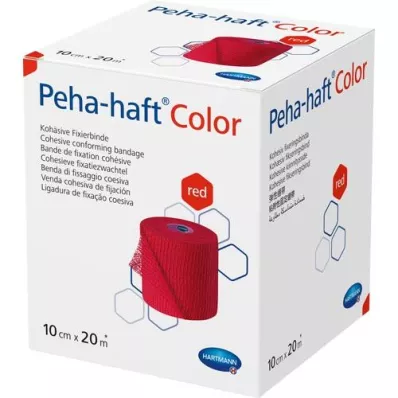 PEHA-HAFT Έγχρωμη ταινία στερέωσης χωρίς λάτεξ 10 cmx20 m κόκκινη, 1 τεμάχιο