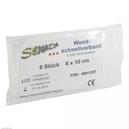 SENADA Επίδεσμος τραύματος 6x10 cm, 8 τεμάχια