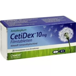CETIDEX Επικαλυμμένα με λεπτό υμένιο δισκία των 10 mg, 20 τεμάχια