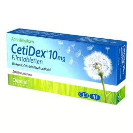 CETIDEX Επικαλυμμένα με λεπτό υμένιο δισκία των 10 mg, 20 τεμάχια