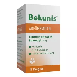 BEKUNIS Dragees Bisacodyl 5 mg δισκία με εντερική επικάλυψη, 10 τεμάχια