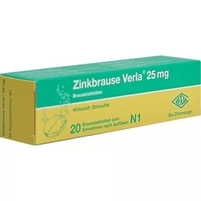 ZINKBRAUSE Verla 25 mg αναβράζοντα δισκία, 20 τεμάχια