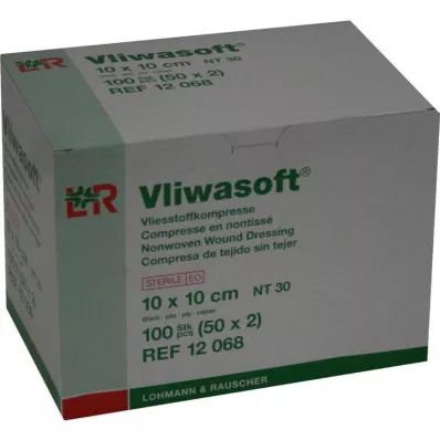 Κομπρέσες fleece Vliwasoft 10x10cm 6 στρώσεις αποστειρωμένες, 50x2 τεμάχια