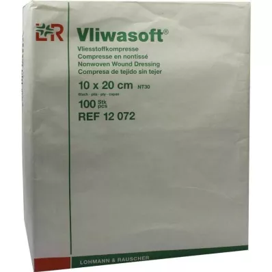 Κομπρέσες fleece Vliwasoft 10x20cm 6 στρώσεων μη αποστειρωμένες, 100 τεμάχια