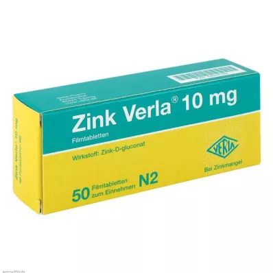 Zinc Verla® 10 mg επικαλυμμένα με λεπτό υμένιο δισκία, 50 τεμ
