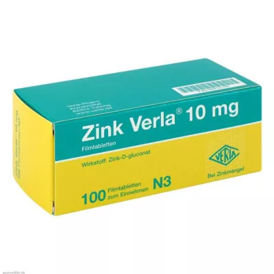 Zinc Verla® 10 mg επικαλυμμένα με λεπτό υμένιο δισκία, 100 τεμ
