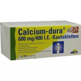 CALCIUM DURA Vit D3 600 mg/400 I.U. Μασώμενα δισκία, 120 κάψουλες