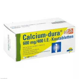 Calcium Dura Vit D3 600 mg / 400 IU μασώμενα δισκία, 120 τεμ