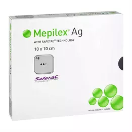 MEPILEX Επίδεσμος αφρού Ag 10x10 cm αποστειρωμένος, 10 τεμάχια
