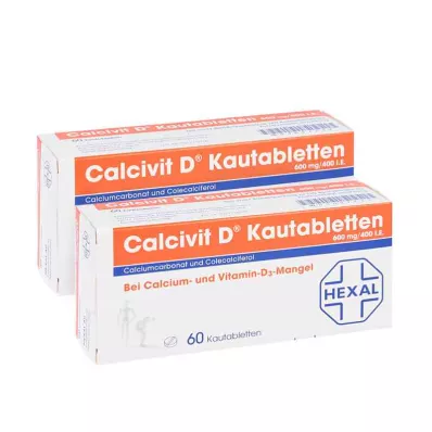 Calcivit D μασώμενα δισκία 600mg/400 διεθνείς μονάδες (120 τεμάχια)
