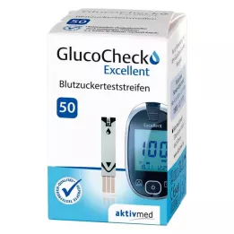 GLUCOCHECK Εξαιρετικές δοκιμαστικές ταινίες, 50 τεμάχια
