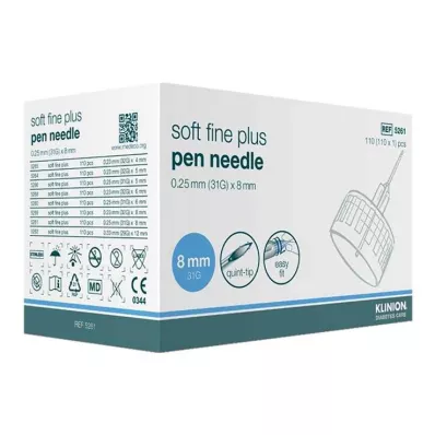 Κάνουλες Klinion Soft fine plus 8mm 31G 0,25mm, 110 τεμάχια