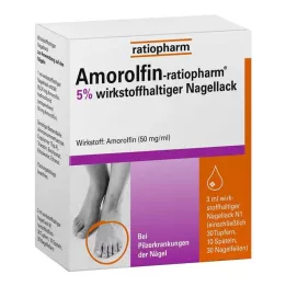 AMOROLFIN-ratiopharm 5% βερνίκι νυχιών με δραστική ουσία, 3 ml