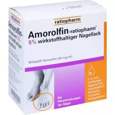 AMOROLFIN-ratiopharm 5% βερνίκι νυχιών με δραστική ουσία, 5 ml