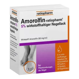 AMOROLFIN-ratiopharm 5% βερνίκι νυχιών με δραστική ουσία, 5 ml