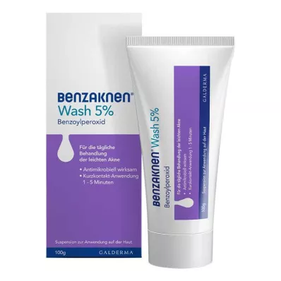 Benzaknen® Wash 5% εναιώρημα για ακάθαρτο δέρμα και ήπια ακμή, 100 γρ