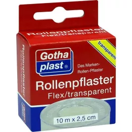 ROLLENPFLASTER Κρεμάστρα Flex 2,5 cmx10 m trp.euro, 1 τεμ