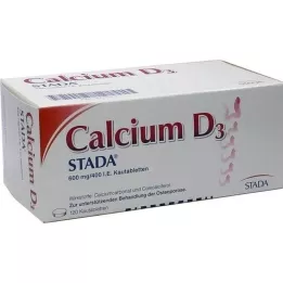 CALCIUM D3 STADA 600 mg/400 I.U. Μασώμενα δισκία, 120 κάψουλες