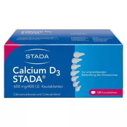 CALCIUM D3 STADA 600 mg/400 I.U. Μασώμενα δισκία, 120 κάψουλες