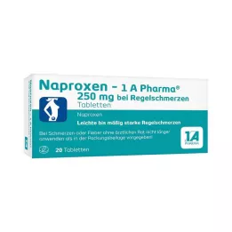 NAPROXEN-1A Pharma δισκία 250 mg για τον πόνο της περιόδου, 20 τεμάχια