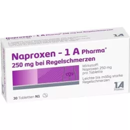 NAPROXEN-1A Pharma δισκία 250 mg για τον πόνο της περιόδου, 30 τεμάχια