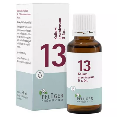 Biochemistry Pflueger 13 potassium arsenic.D 6 σταγόνες, 30 ml Biochemistry Pflueger 13 potassium arsenic.D 6 σταγόνες, 30 ml