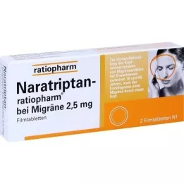 NARATRIPTAN-ratiopharm για ημικρανία επικαλυμμένα με λεπτό υμένιο δισκία, 2 τεμάχια