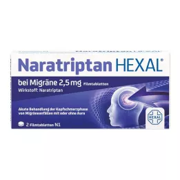 NARATRIPTAN HEXAL για ημικρανία 2,5 mg επικαλυμμένα με λεπτό υμένιο δισκία, 2 τεμάχια