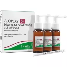 ALOPEXY Διάλυμα 5% για εφαρμογή στο δέρμα, 3X60 ml