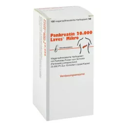 PANKREATIN 20.000 Laves Mikro γαστρικός χυμός σκληρές κάψουλες, 100 τεμάχια