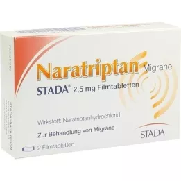 NARATRIPTAN Ημικρανία STADA 2,5 mg επικαλυμμένα με λεπτό υμένιο δισκία, 2 τεμ