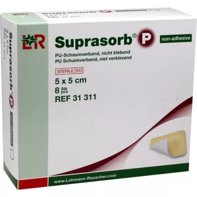 SUPRASORB P PU-Αφρός μη αυτοκόλλητος 5x5 cm, 8 τεμ