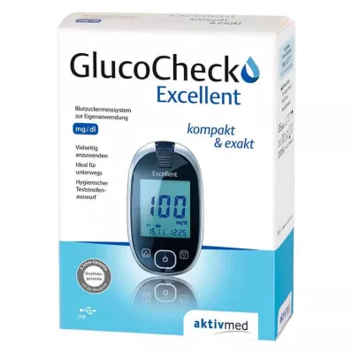 Gluco Check Excellent Σετ μέτρησης σακχάρου αίματος mg/dl, 1 τεμ