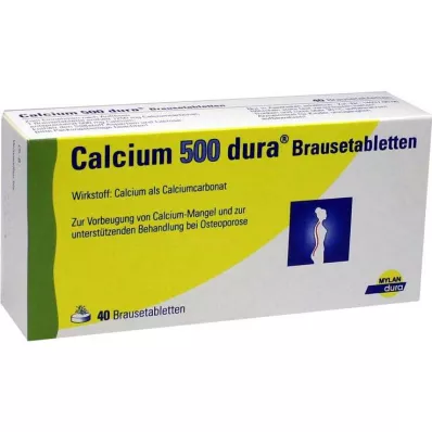 Αναβράζοντα δισκία Calcium 500 dura, 40 τεμ