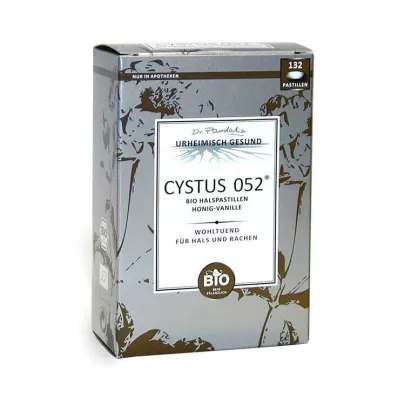 CYSTUS 052 Βιολογικές παστίλιες λαιμού μέλι βανίλια, 132 τμχ