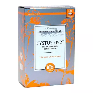 CYSTUS 052 Βιολογικές παστίλιες λαιμού μέλι πορτοκάλι, 132 τεμ