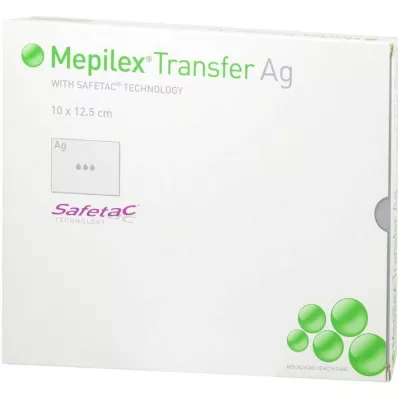 MEPILEX Αφρώδης επίδεσμος μεταφοράς Ag 10x12,5 cm αποστειρωμένος, 5 τεμάχια MEPILEX Αφρώδης επίδεσμος μεταφοράς Ag 10x12,5 cm αποστειρωμένος, 5 τεμάχια